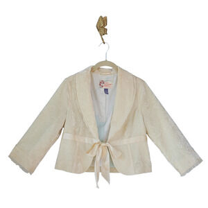 VTG Y2K Hollister Crushed Velvet Cropped Baby Doll Blazer L Preppy Emo Coquette